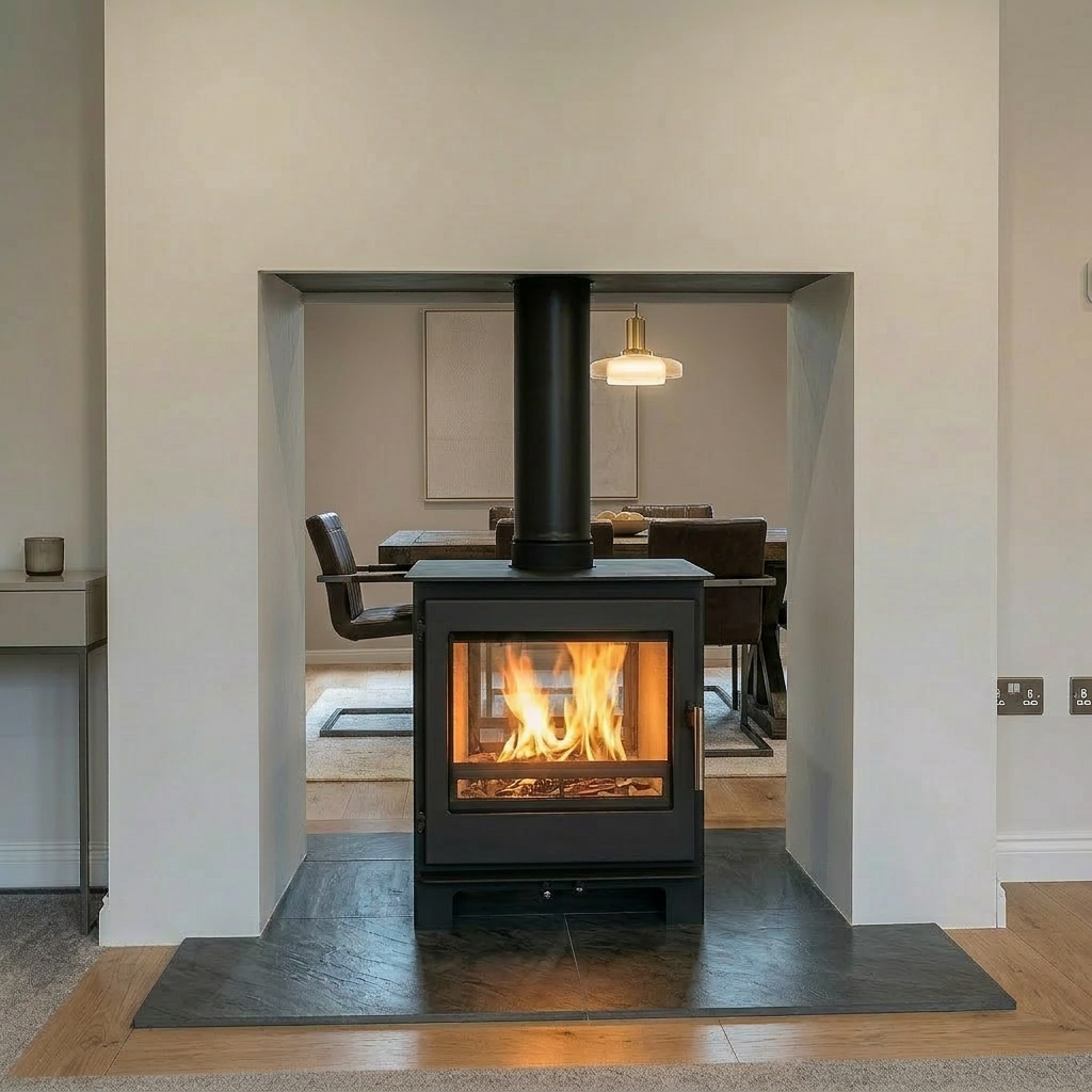 Pevex Brightwell 900 Double Sided Multi Fuel Stove - Image 2