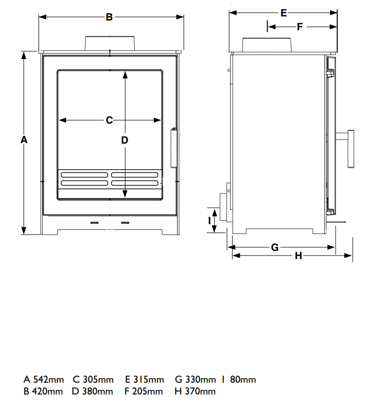 Portway Arundel Deluxe 5 kW Multi Fuel Stove - Image 5