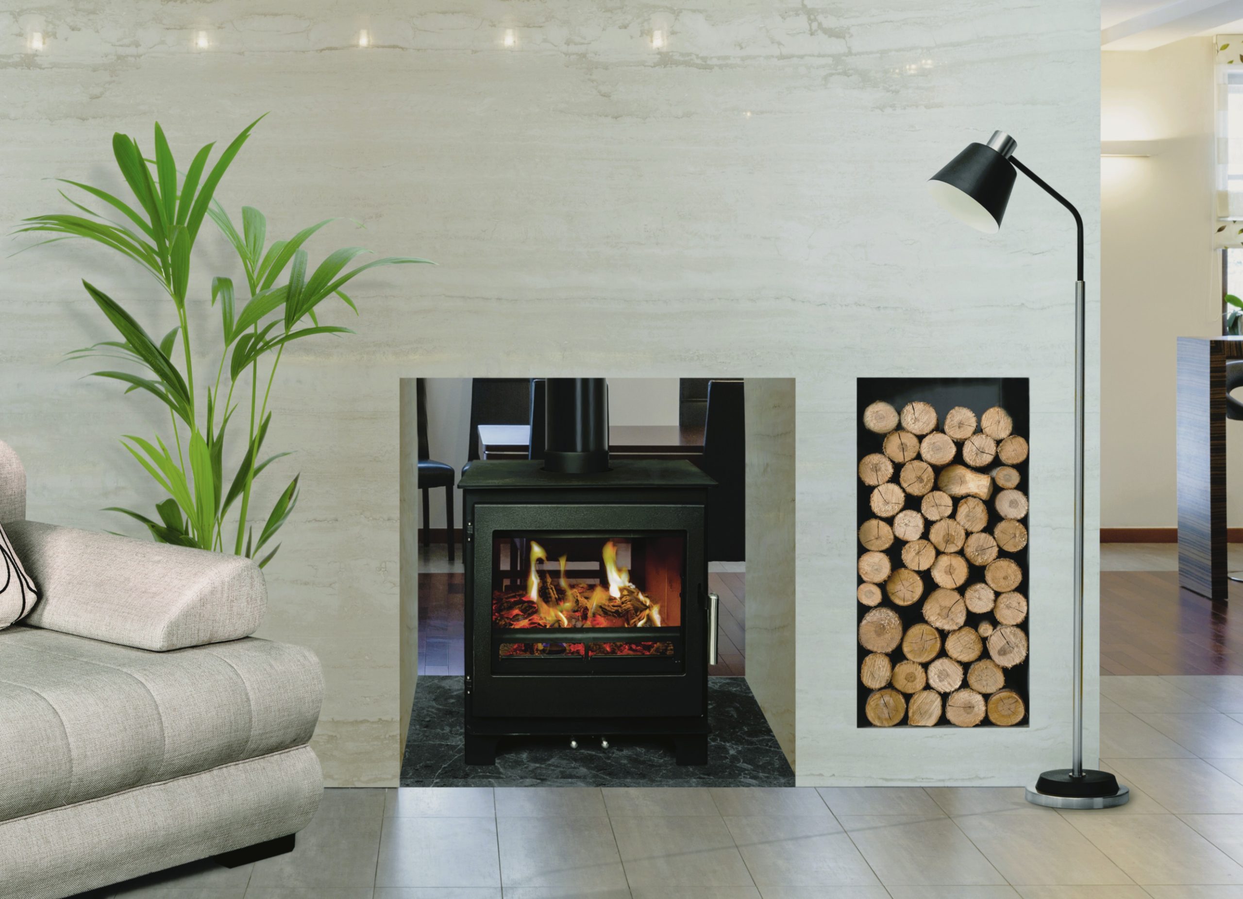 Brightwell 900 Double Sided Multi Fuel Stove