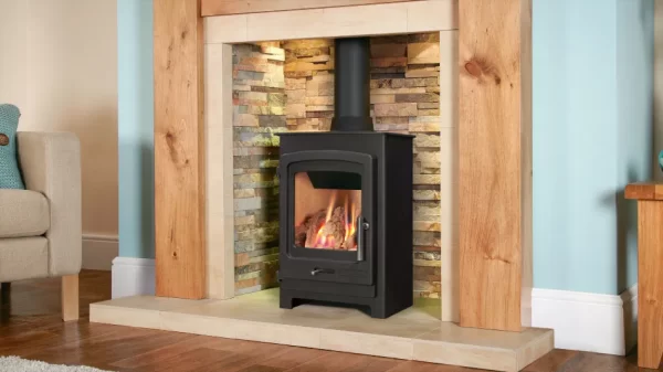 Portway P1 Contemporary Gas Stove with Logs