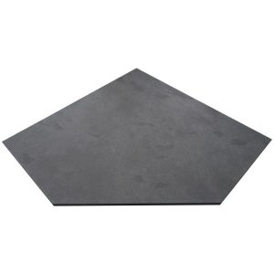 Brazilian Black Riven Slate Pentagon