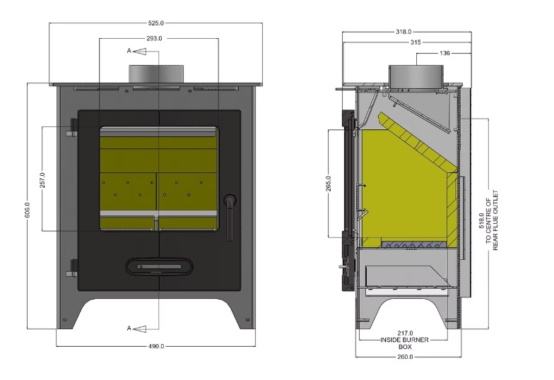 Pevex Bohemia X40 5kW Multi Fuel Stove - Image 4