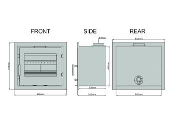 Saltfire CS7 Multifuel Inset Stove - Image 4